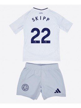 Billige Leicester City Oliver Skipp #22 Tredjedraktsett Barn 2024-25 Kortermet (+ Korte bukser)